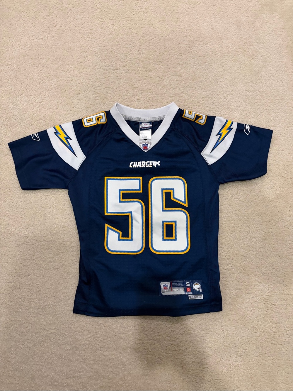NFL Chargers Kids Navy #56 Football Jersey